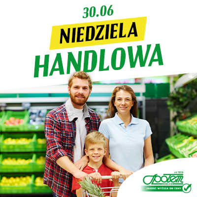 Godziny otwarcia sklepów Społem Kielce w niedzielę handlową 30.06