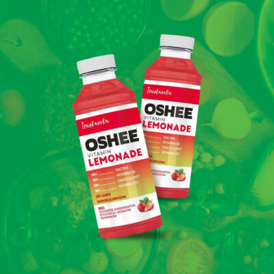 Napój Oshee Vitamin Lemonade truskawkowy 555ml Oshee