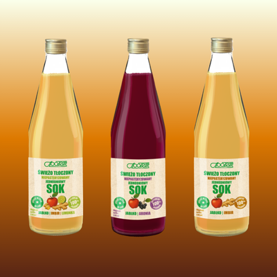 Nowe smaki soków świeżo tłoczonych, niepasteryzowanych, jednodniowych od Społem Kielce już dostępne!