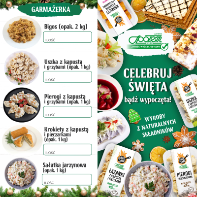 Oferta dań i ciast świątecznych